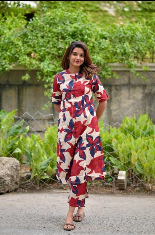 Biba Chic Floral Printed Cotton Co-Ord Set