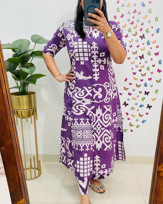 Biba Vibrant Violet Tribal Print Co-Ord Set